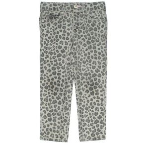Cherokee gray cheetah print straight leg Jean 4T Casual girls pants